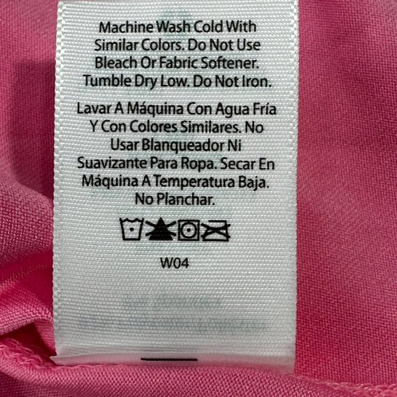 Athletic Works Womens Size XXL 20 Tee Shirt Stretch V-Neck Short Sleeve Pink New - Picture 7 of 13